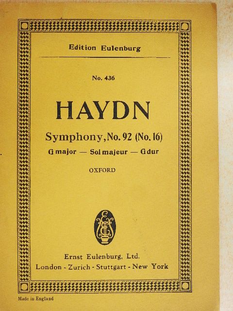 Haydn - Symphony No. 92 [antikvár]