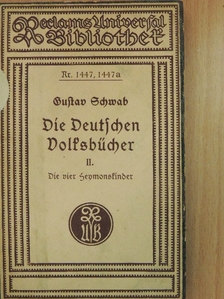 Gustav Schwab - Die Deutschen Volksbücher für Jung und Alt wiedererzählt II. (gótbetűs) [antikvár]