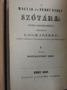 A magyar és német nyelv szótára/A német és magyar nyelv szótára [antikvár]