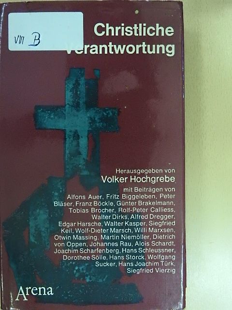 Alfons Auer - Christliche verantwortung [antikvár]