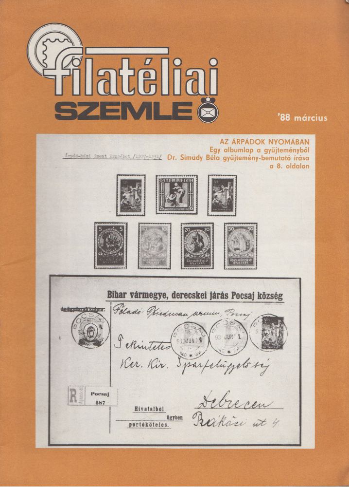 SIMON GY. FERENC - Filatéliai szemle 1988. március [antikvár]