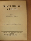 Báró Jósika Miklós - Zrinyi Miklós a költő [antikvár]