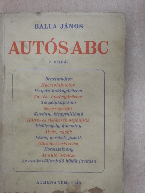 Balla János - Autós ABC [antikvár]
