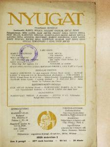Balogh Béla - Nyugat 1928. március 1. [antikvár]