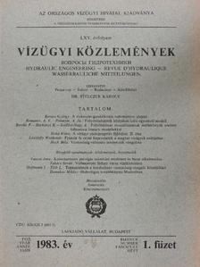 Dóka Klára - Vízügyi Közlemények 1983/1. [antikvár]