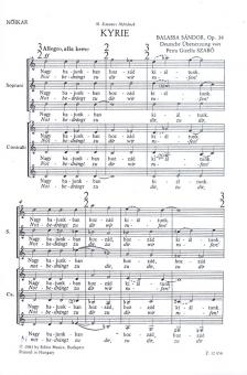 Balassa Sándor - KYRIE NŐIKARRA OP.34 (NÉMET SZÖVEG:SZABÓ PATRICIA GIZELLA)