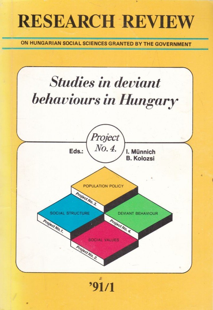 Münnich Iván (szerk.), Kolozsi Béla - Research Review '91/1 [antikvár]