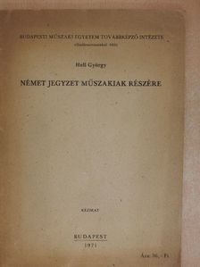 Hell György - Német jegyzet műszakiak részére [antikvár]
