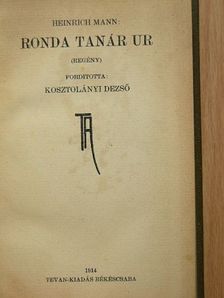 Heinrich Mann - Ronda tanár ur [antikvár]
