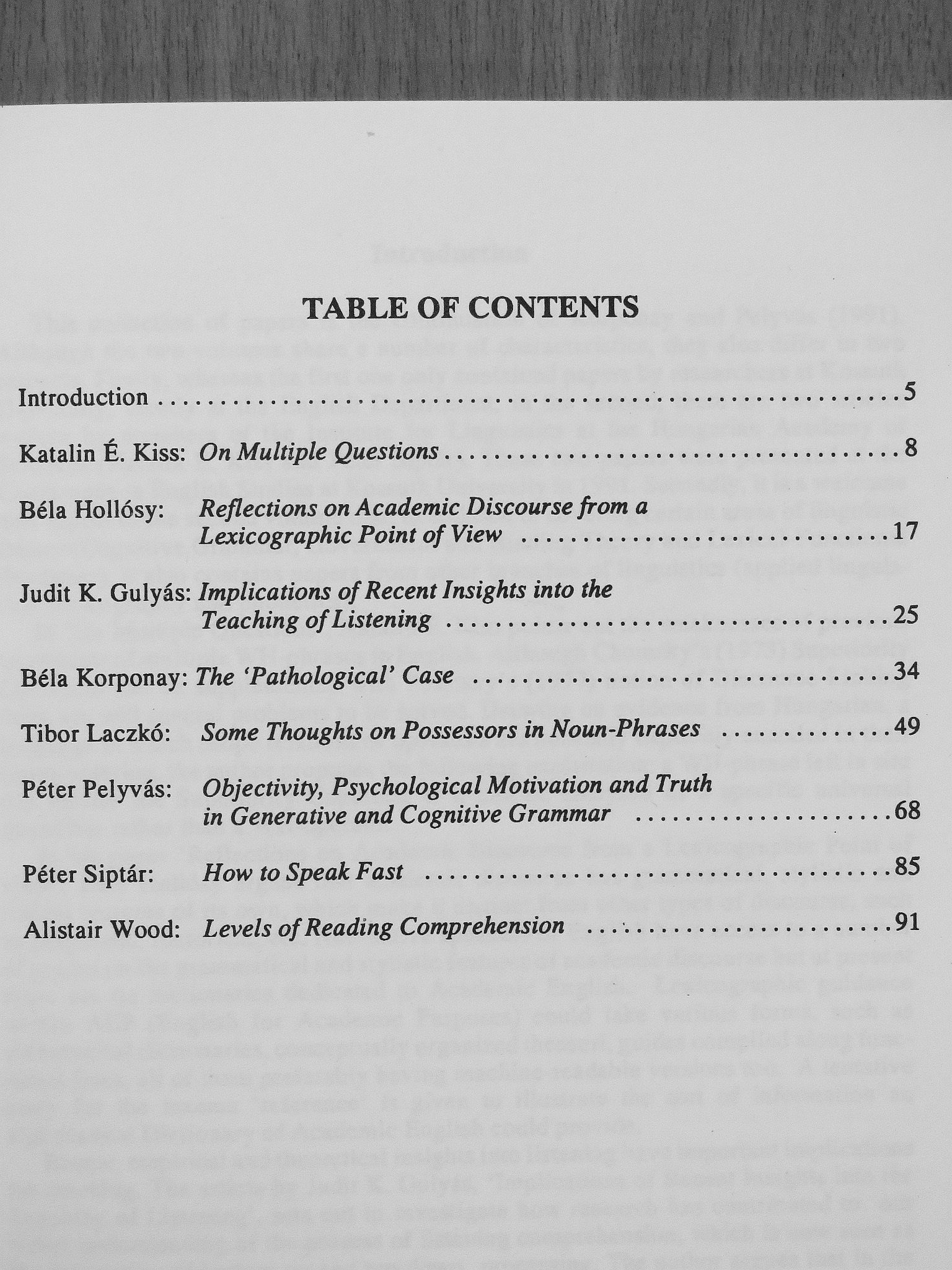 Alistair Wood - Studies in linguistics II. [antikvár]