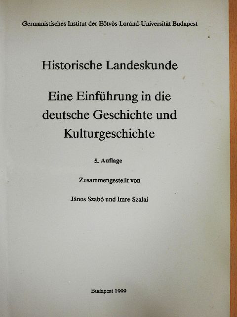 Historische Landeskunde [antikvár]