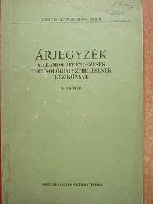 Hódi Ferenc - Árjegyzék II/D kötet (töredék) [antikvár]