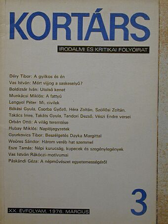 Ács Pál - Kortárs 1976. március [antikvár]