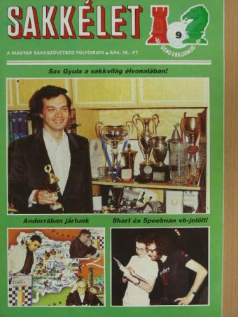 Kállai Gábor - Sakkélet 1987. szeptember 25. [antikvár]