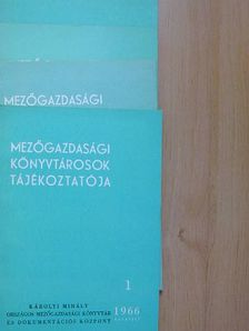 Bisztray Ádám - Mezőgazdasági könyvtárosok tájékoztatója 1966/1-4.  [antikvár]