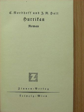 C. Nordhoff - Hurrikan (gótbetűs) [antikvár]