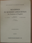 E. P. Hemp - Readings in modern linguistics (for Students of English) [antikvár]