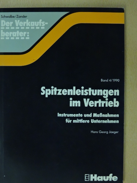 Hans Georg Jaeger - Spitzenleistungen im Vertrieb [antikvár]