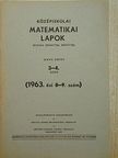 Károlyi Géza - Középiskolai matematikai lapok 1963/8-9. [antikvár]