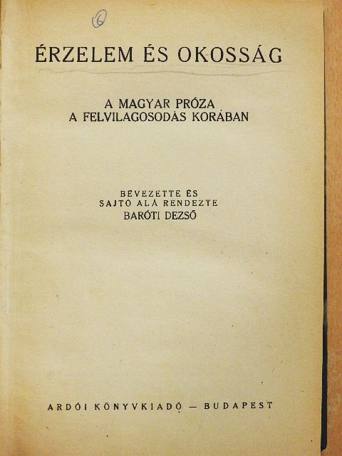 Andrád Sámuel - Érzelem és okosság [antikvár]