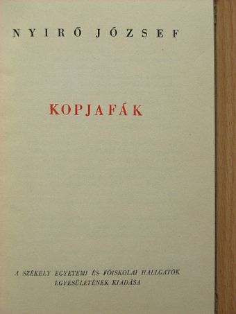 Nyirő József - Kopjafák [antikvár]