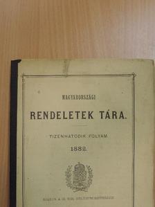 Magyarországi rendeletek tára 1882. VIII-IX. [antikvár]