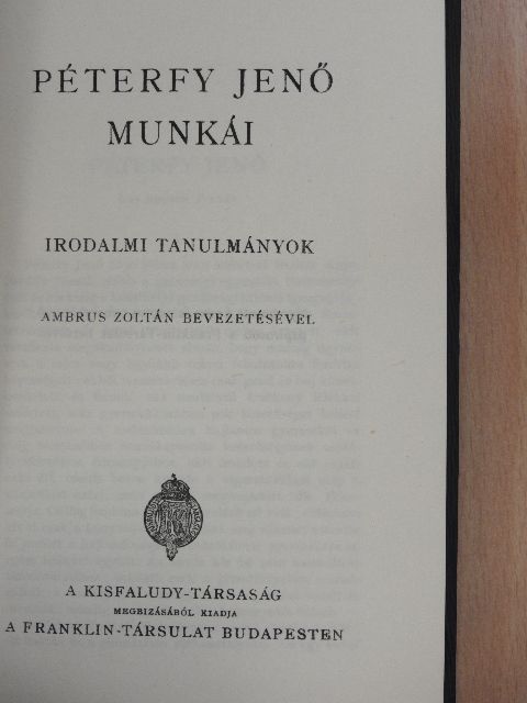 Péterfy Jenő - Péterfy Jenő munkái [antikvár]