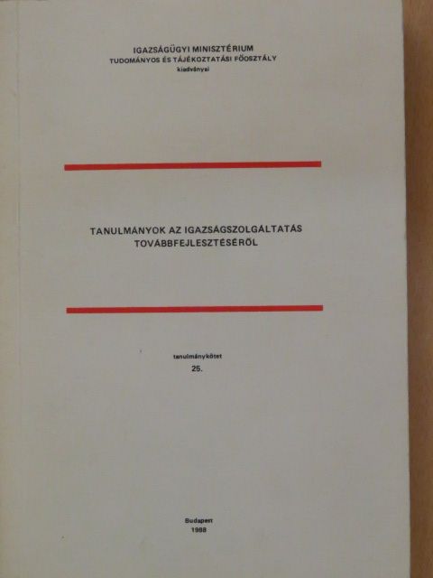 Dr. Csernok Gyula - Tanulmányok az igazságszolgáltatás továbbfejlesztéséről [antikvár]