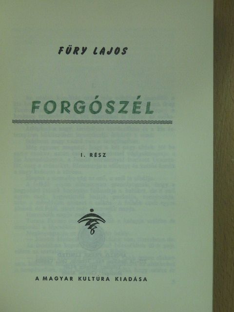 Füry Lajos - Forgószél [antikvár]