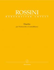ROSSINI - DUETTO PER VIOLONCELLON E CONTRABASSO URTEXT (PHILIP GOSSETT)