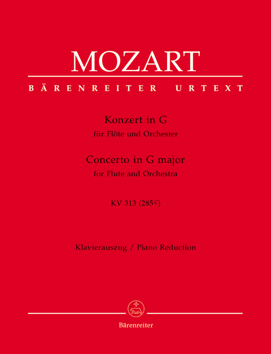 MOZART, W,A, - KONZERT IN G FÜR FLÖTE UND ORCHESTER KV 313 (285c) KLAVIERAUSZUG URTEXT