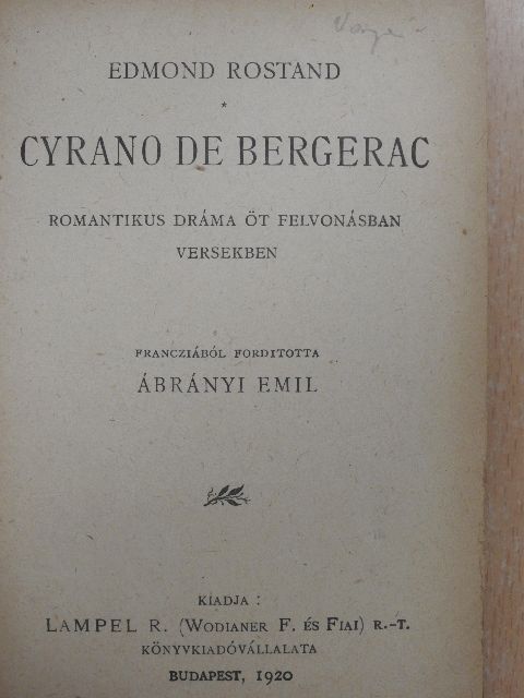 Edmond Rostand - Cyrano de Bergerac/Peer Gynt [antikvár]