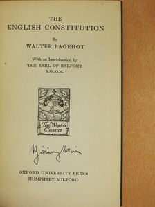 Walter Bagehot - The English Constitution [antikvár]