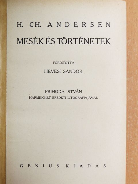 H. Ch. Andersen - Mesék és történetek III. [antikvár]
