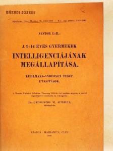Nestor I.-M. - A 9-14 éves gyermekek intelligenciájának megállapítása [antikvár]