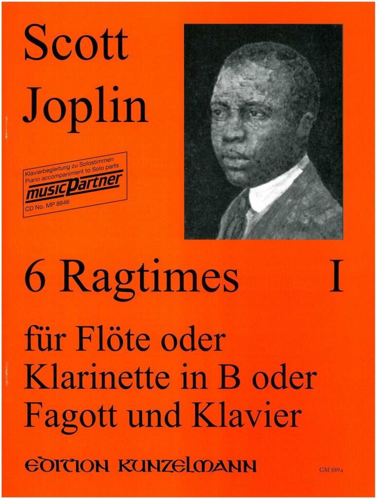 JOPLIN, SCOTT - 6 RAGTIMES I FÜR FLÖTE ODER KLARINETTE IN B ODER FAGOTT UND KLAVIER