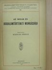 Az 1933-ik év irodalomtörténeti munkássága [antikvár]