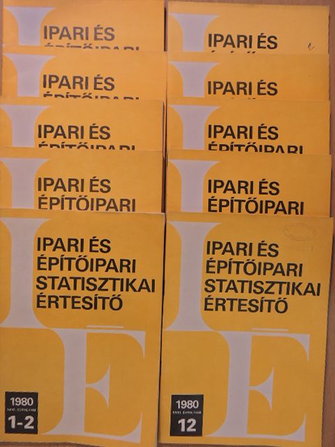 Dr. Kóbor Kálmán - Ipari és Építőipari Statisztikai Értesítő 1980. január-december [antikvár]