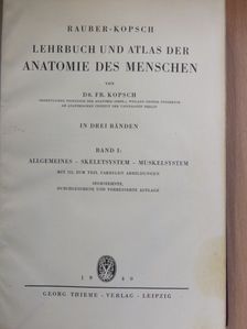 Dr. Fr. Kopsch - Lehrbuch und Atlas der Anatomie des Menschen I. [antikvár]
