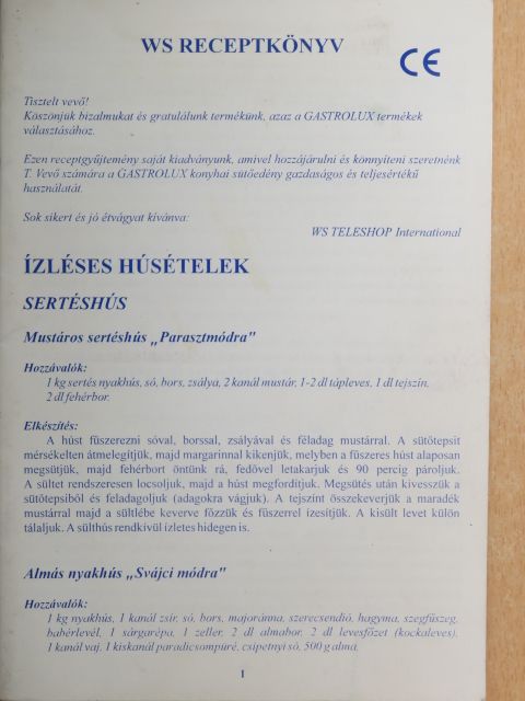 WS receptkönyv  [antikvár]