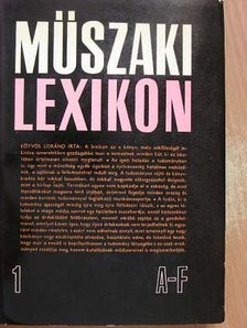 Alliquander Ödön - Műszaki lexikon 1. [antikvár]