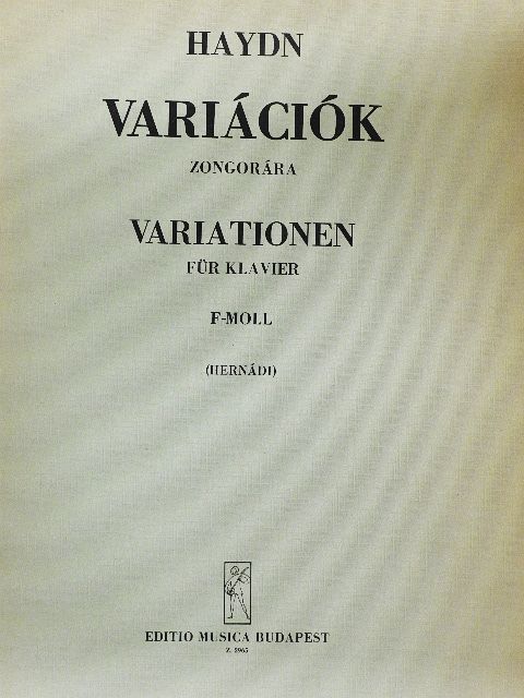 Haydn - Haydn Variációk Zongorára [antikvár]