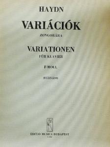 Haydn - Haydn Variációk Zongorára [antikvár]
