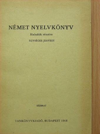 Dr. Szirmai Gina - Német nyelvkönyv [antikvár]