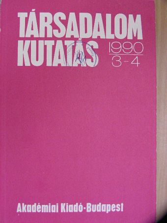 Angelusz Róbert - Társadalomkutatás 1990/3-4. [antikvár]