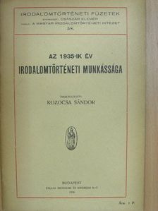 Az 1935-ik év irodalomtörténeti munkássága [antikvár]
