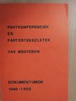 Pártkonferenciák és pártértekezletek Vas megyében [antikvár]