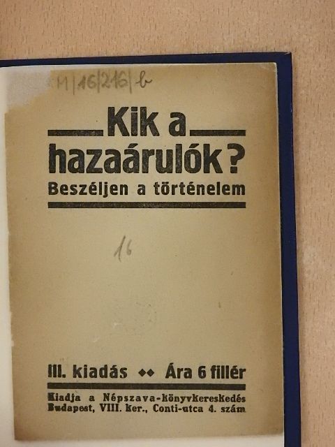 Kik a hazaárulók? [antikvár]