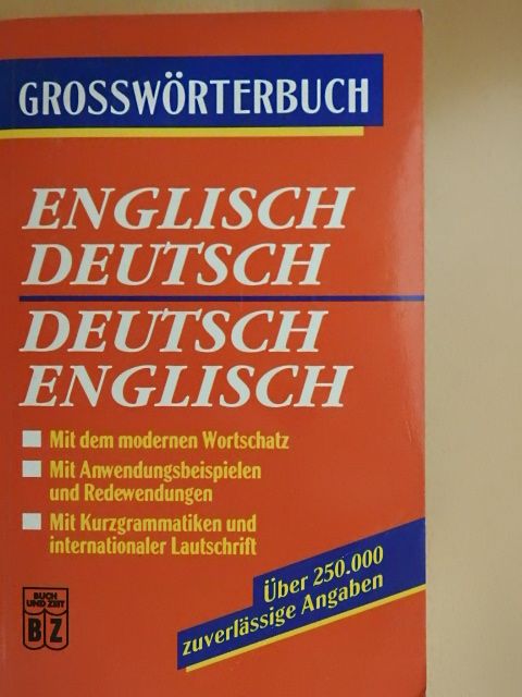 Grosswörterbuch Englisch-Deutsch/Deutsch-Englisch [antikvár]