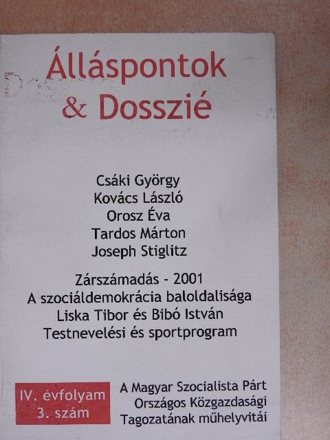 Csáki György - Álláspontok & Dosszié IV/3. [antikvár]